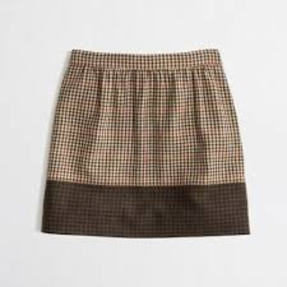 J. Crew Factory Dresses & Skirts - J.Crew Factory l Colorblock Plaid Mini Skirt.